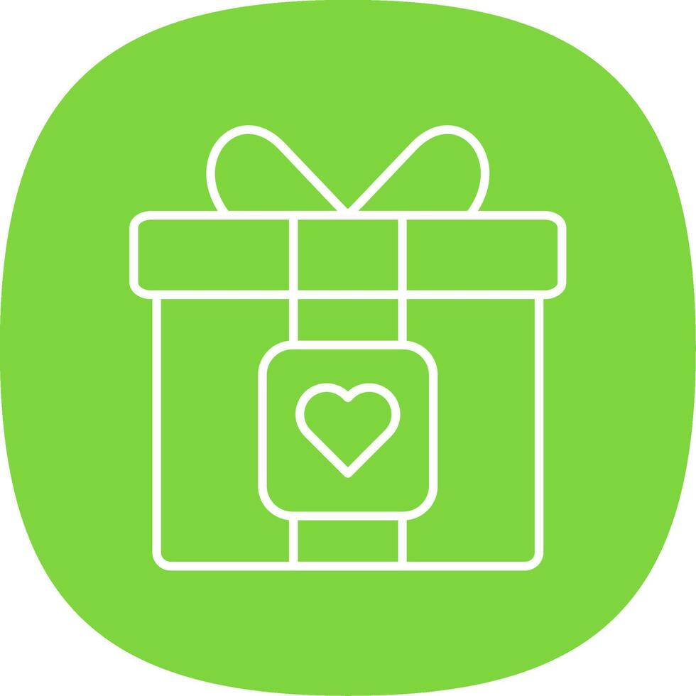 Gift Line Curve Icon vector