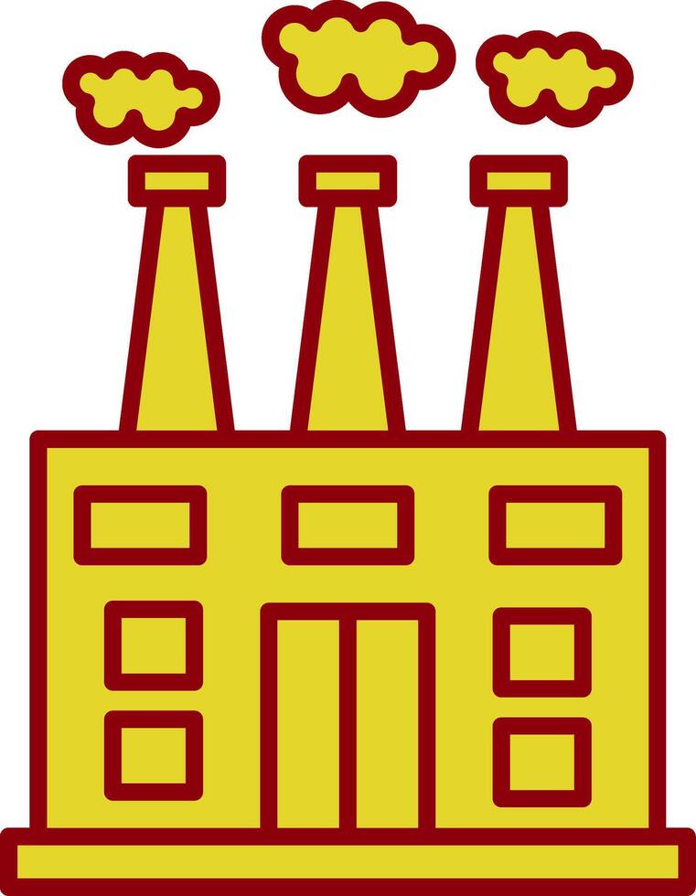 Factory Line Two Color Icon vector