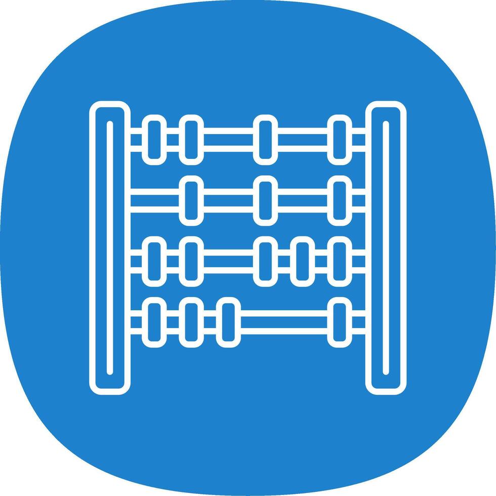 Abacus Line Curve Icon vector