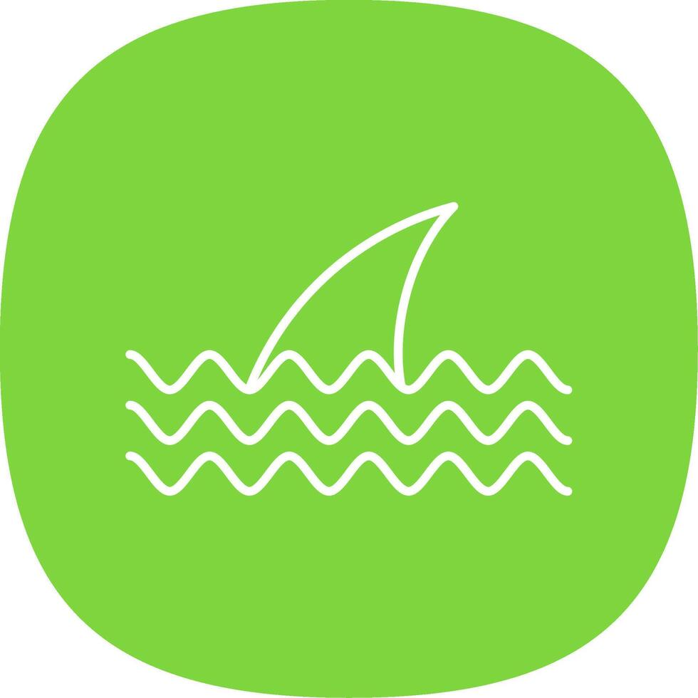 Fins Line Curve Icon vector