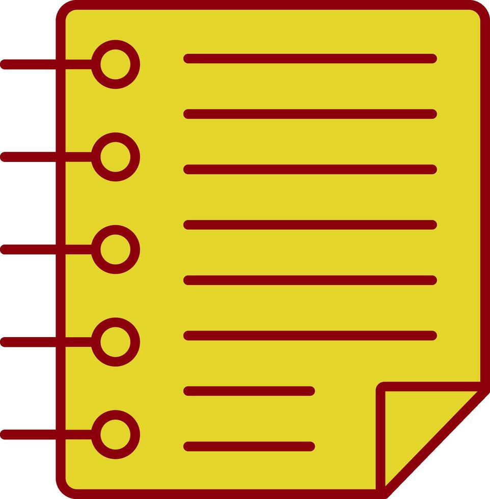 Notes Line Two Color Icon vector