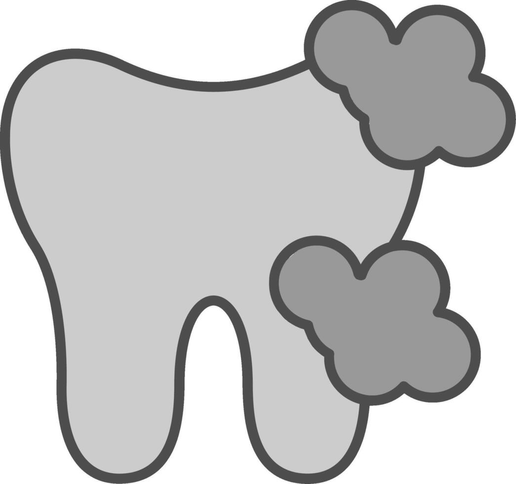 Tooth Foamy Fillay Icon vector