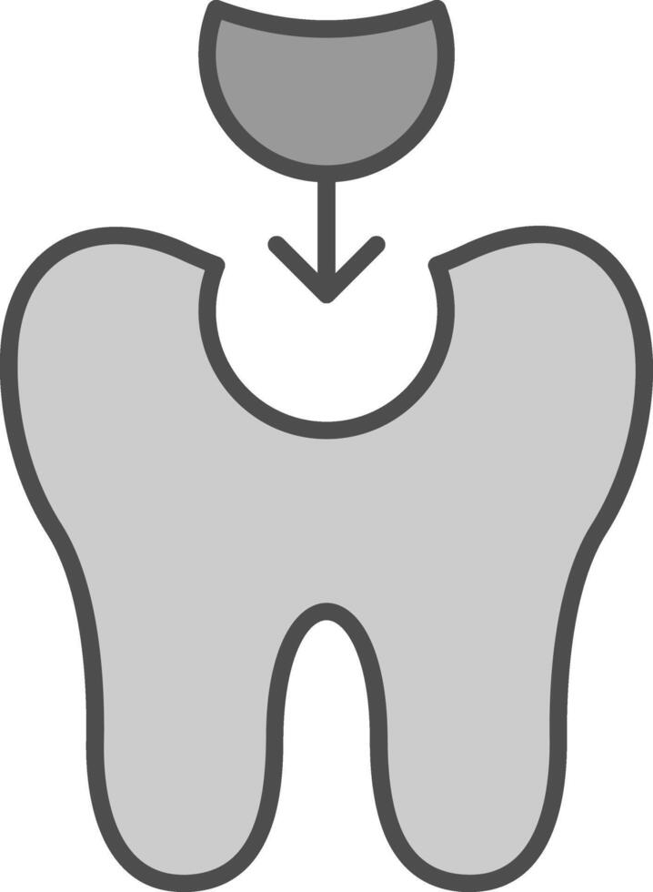 Tooth Filling Fillay Icon vector