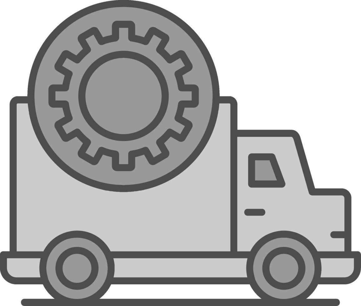 Truck Repair Fillay Icon vector