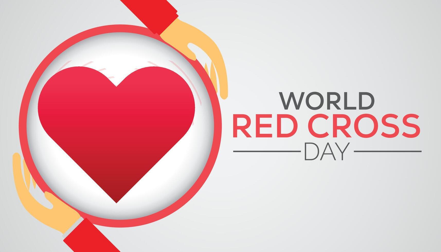 World red cross day observed every year in May. Template for background, banner, card, poster with text inscription. vector