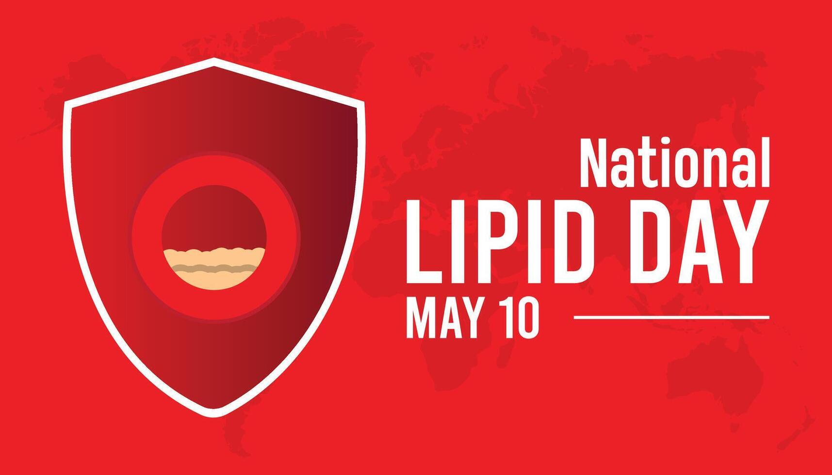 National Lipid Day observed every year in May. Template for background, banner, card, poster with text inscription. vector