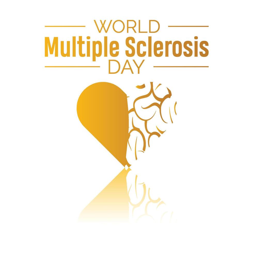 world Multiple Sclerosis day observed every year in May 30. Template for background, banner, card, poster with text inscription. vector