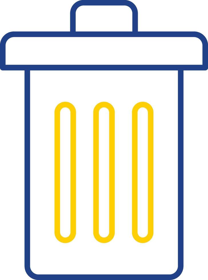 Trash Line Two Color Icon vector