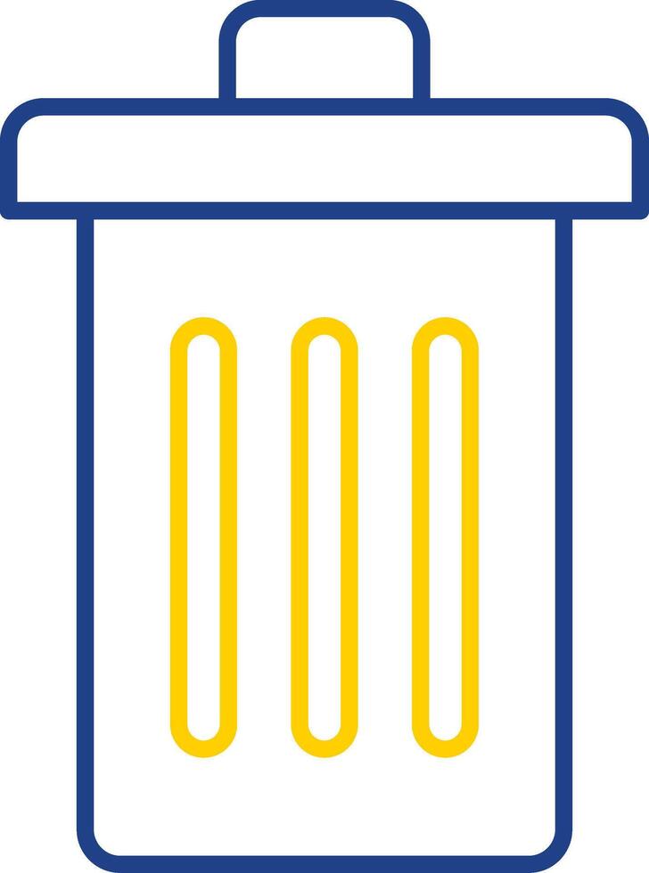 Trash Line Two Color Icon vector