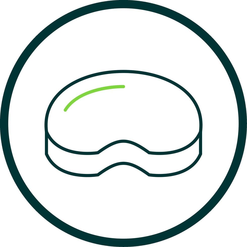 Steak Line Circle Icon vector