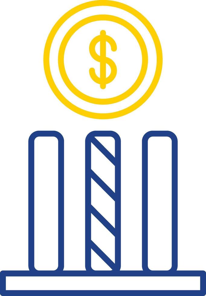 Dollar Line Two Color Icon vector