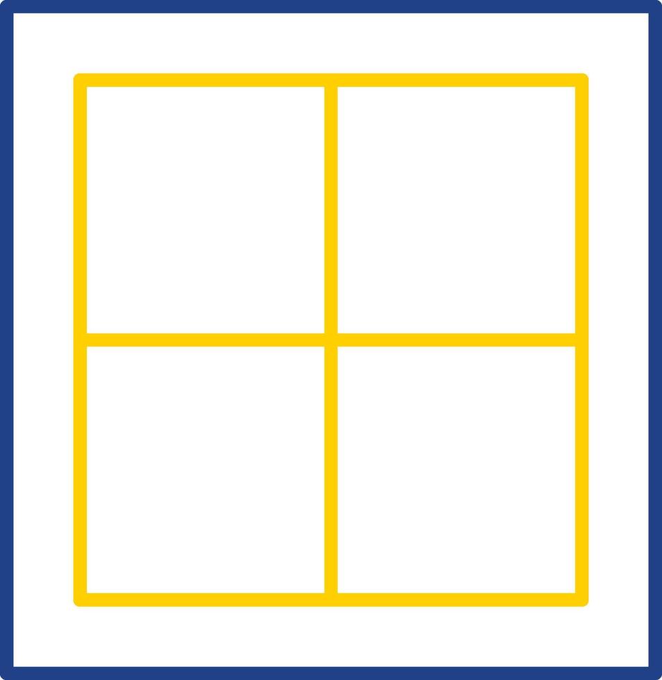 Window Line Two Color Icon vector