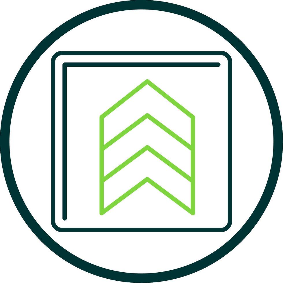 Up Chevron Line Circle Icon vector