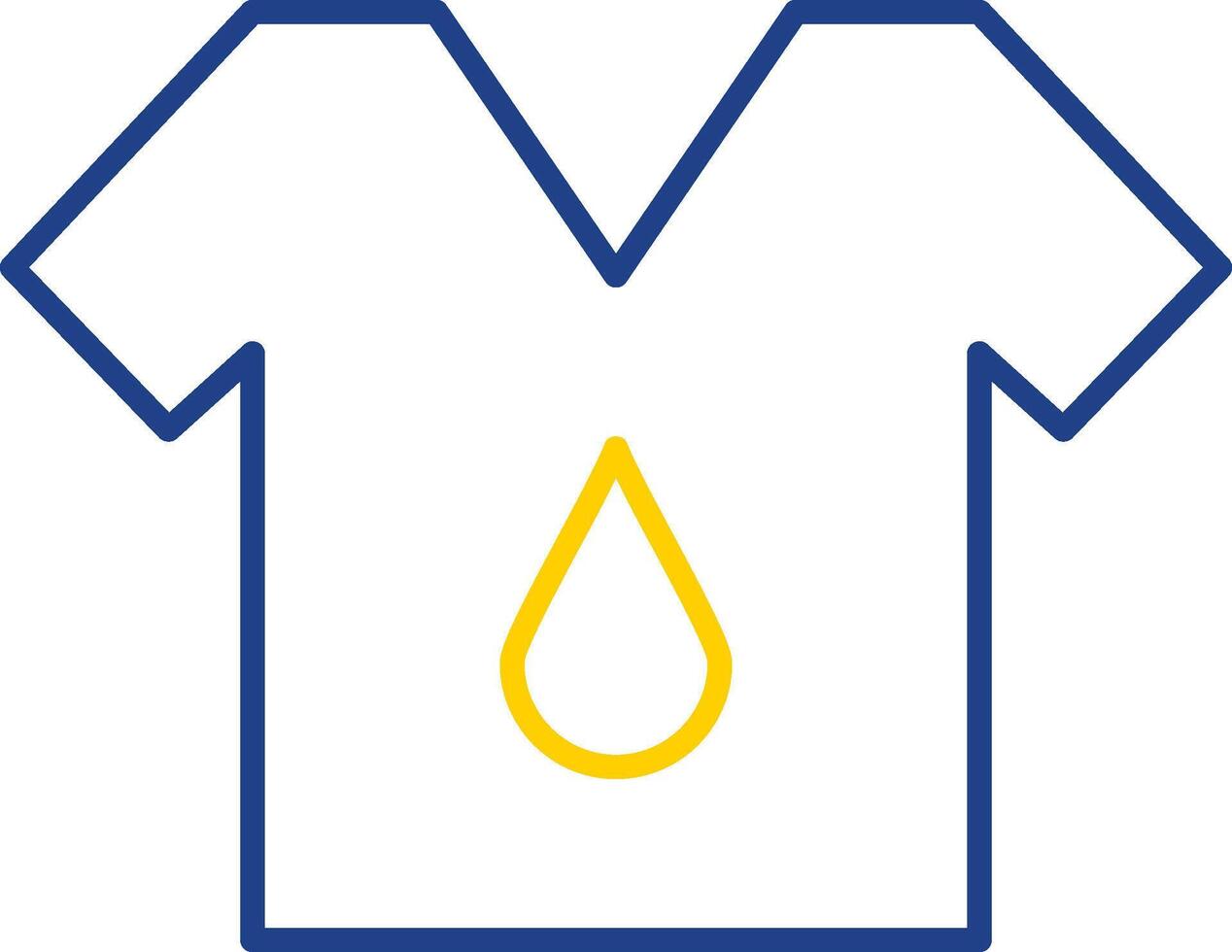 T Shirt Line Two Color Icon vector