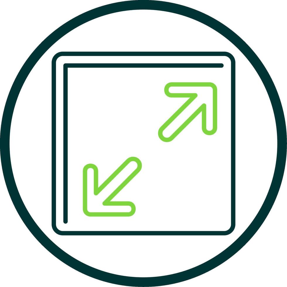 Resize Line Circle Icon vector