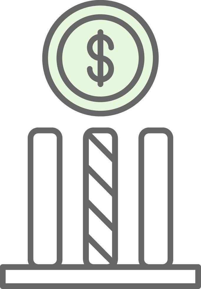 Dollar Fillay Icon vector