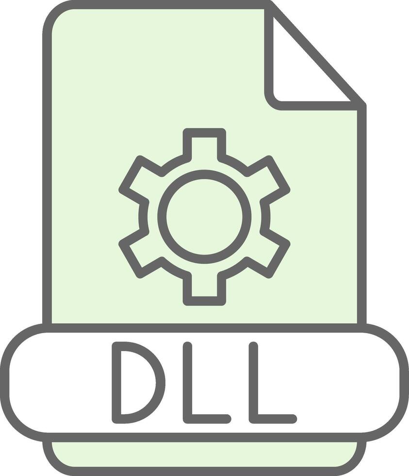 dll relleno icono vector