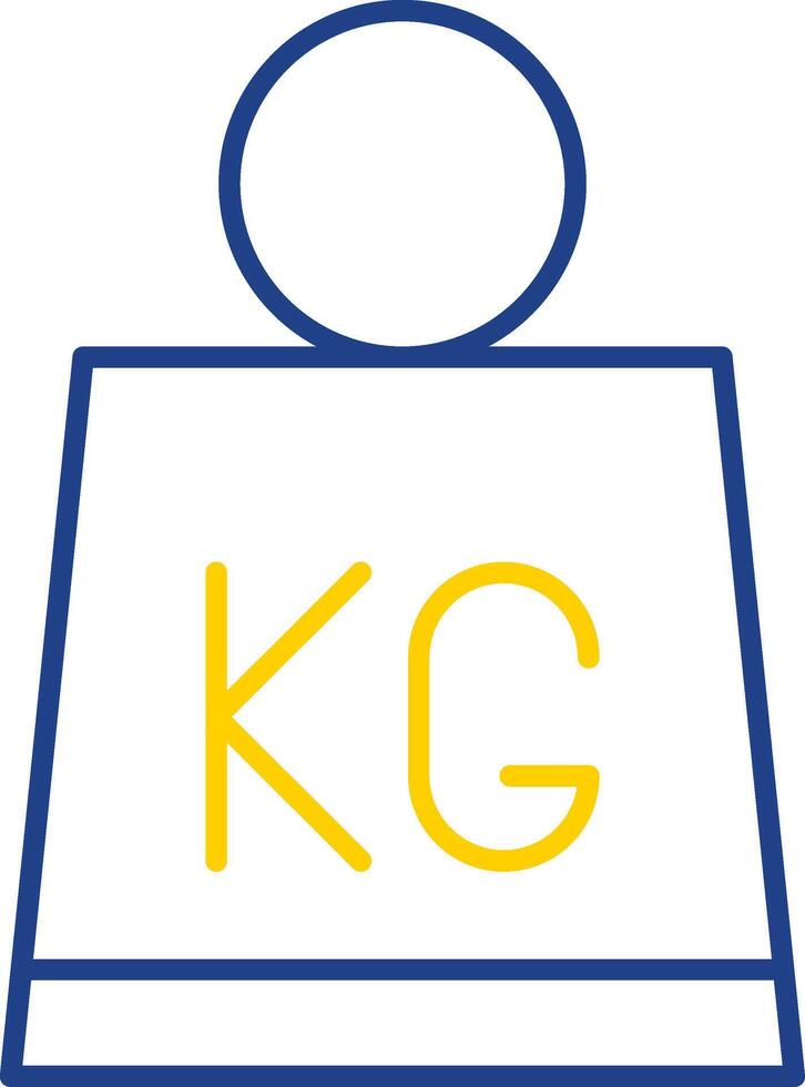 Weight Line Two Color Icon vector