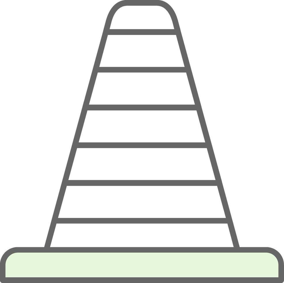 Traffic Cone Fillay Icon vector