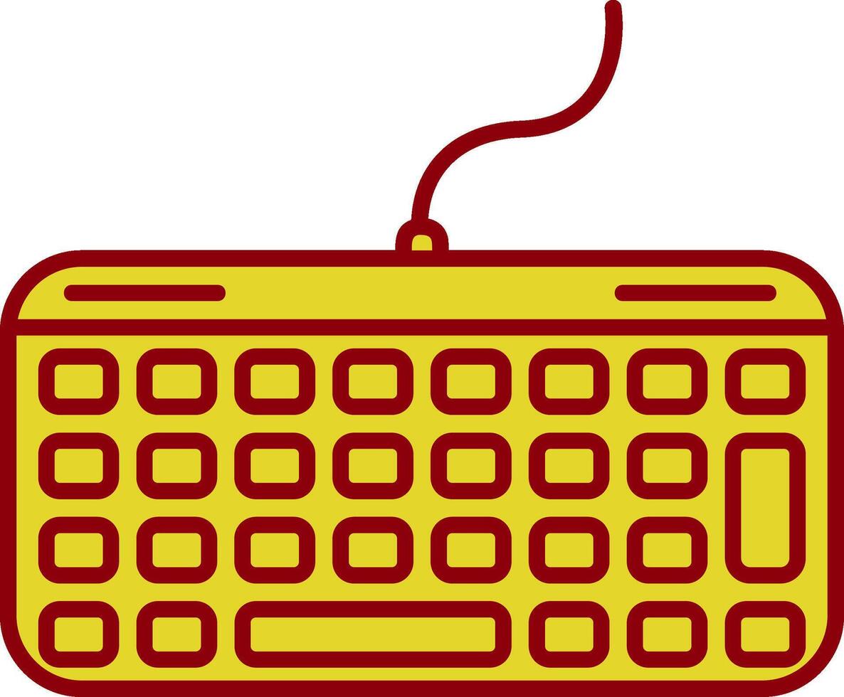 teclado relleno icono vector