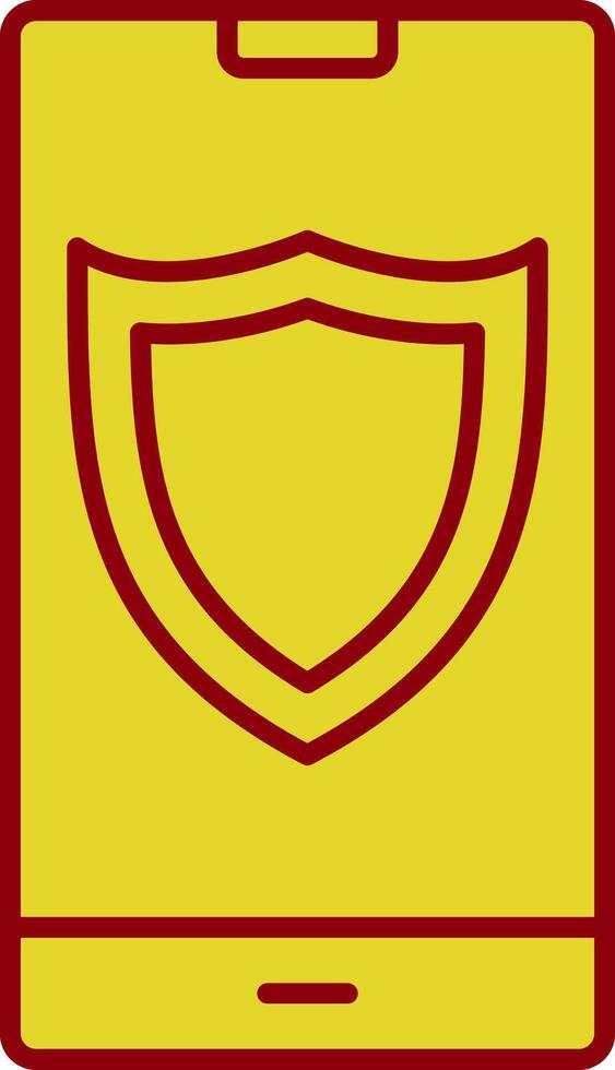 Shield Line Two Color Icon vector