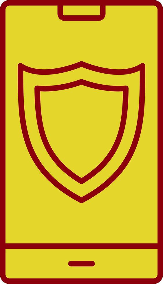 Shield Line Two Color Icon vector