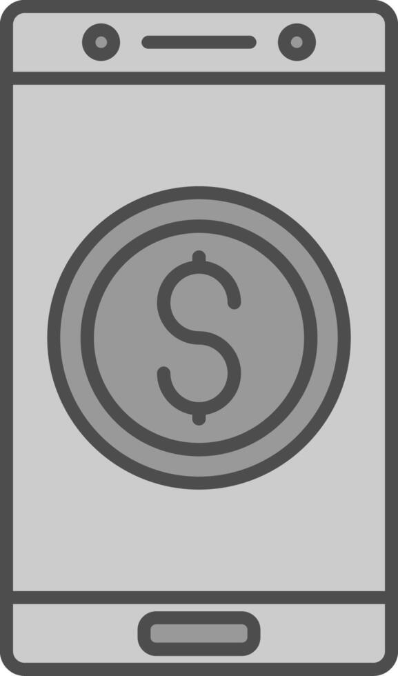 moneda relleno icono vector