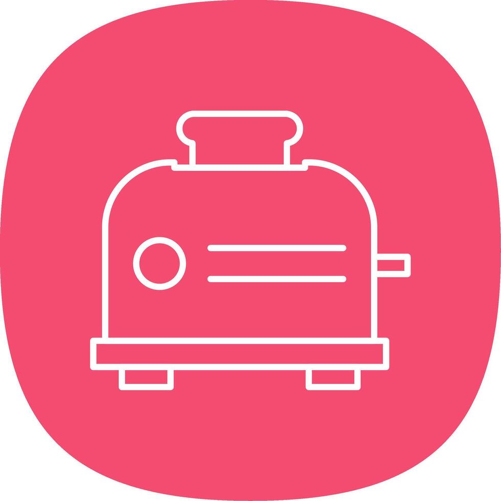 Toaster Line Curve Icon vector