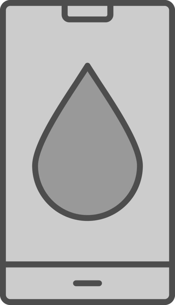 línea de gota de agua icono de dos colores vector