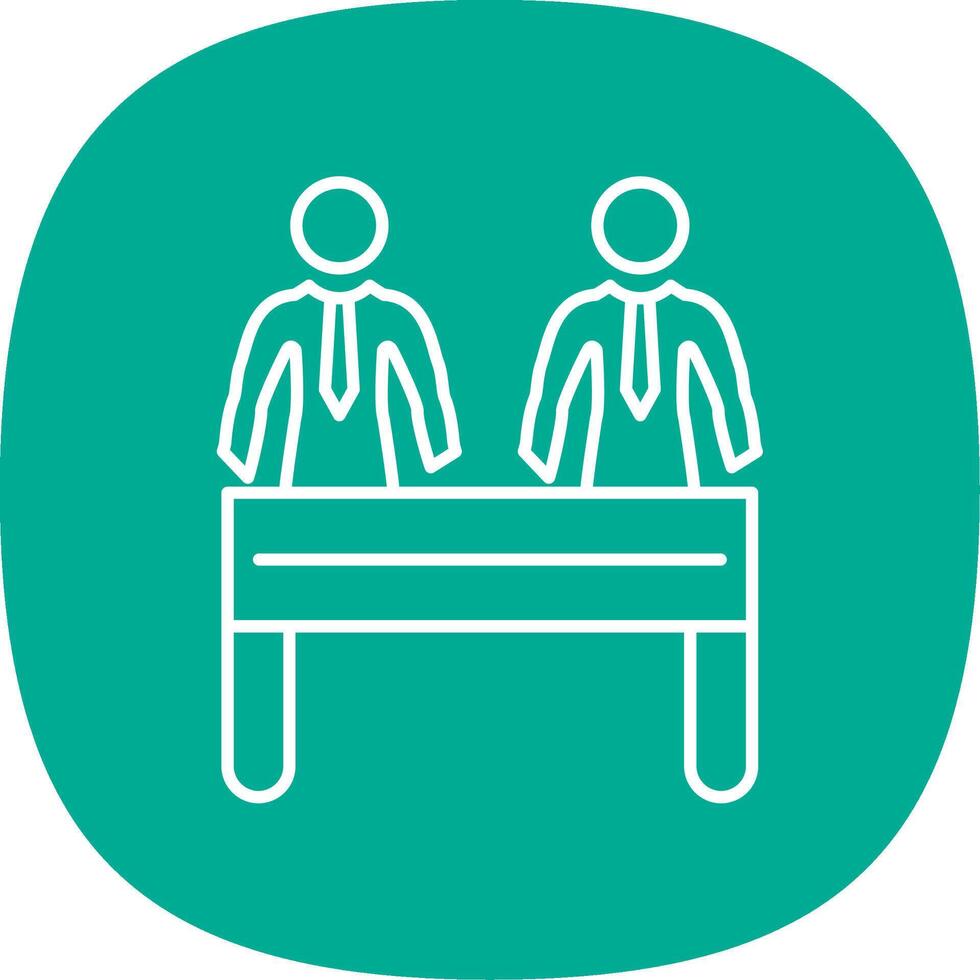 Business People Line Curve Icon vector