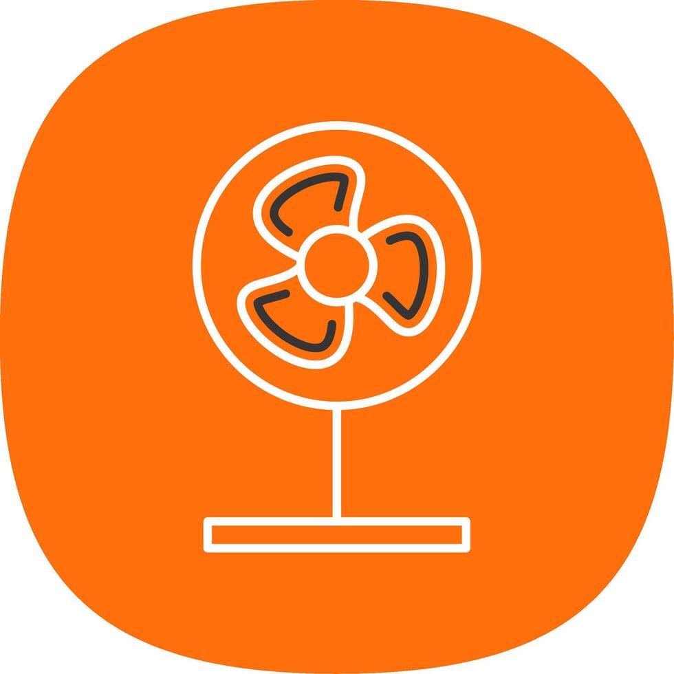 Fan Line Curve Icon vector