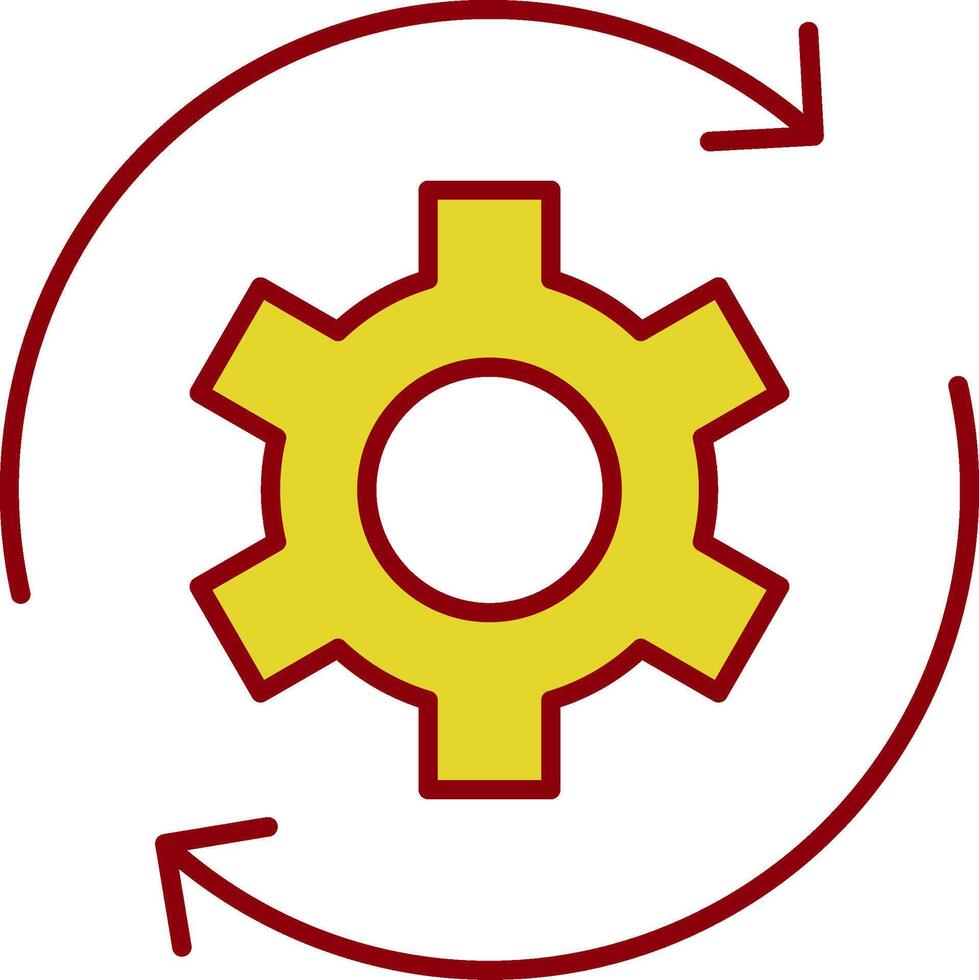Recycle Line Two Color Icon vector