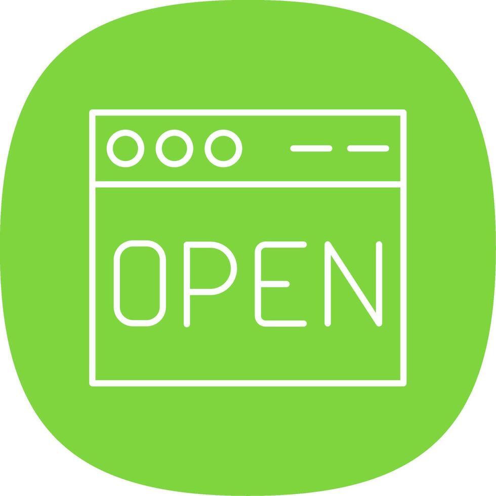 Open Line Curve Icon vector