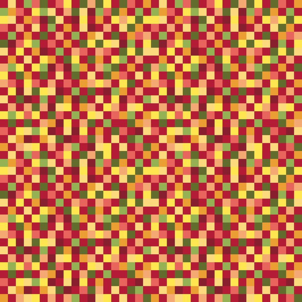 píxel antecedentes Cereza colores. sin costura patrón, pixelación vistoso píxel puntos mosaico fondo, fondo de pantalla vector