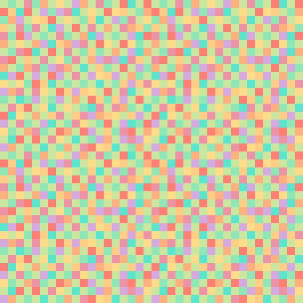 Pixel background green orange pink colours. seamless pattern, pixelation. Colorful pixel dots mosaic background, wallpaper vector