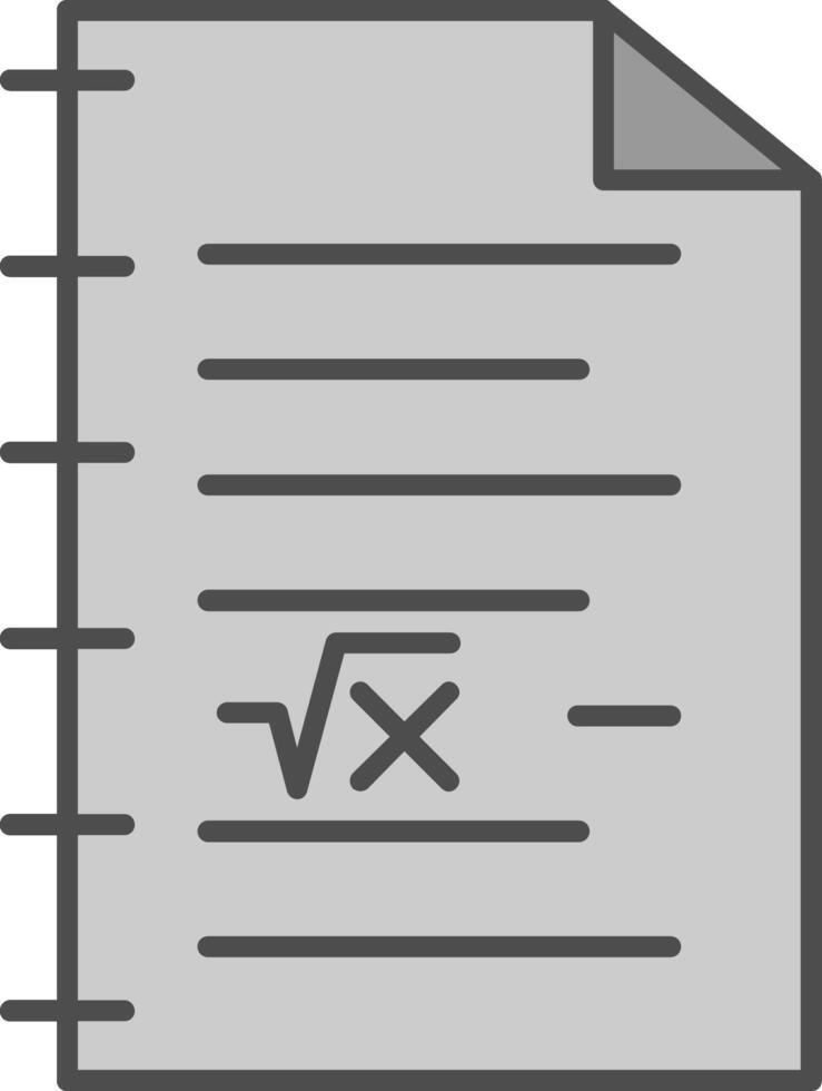 matemáticas relleno icono vector