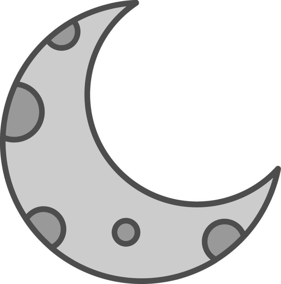 Half Moon Fillay Icon vector