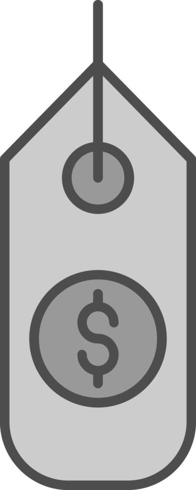 Dollar Sign Fillay Icon vector