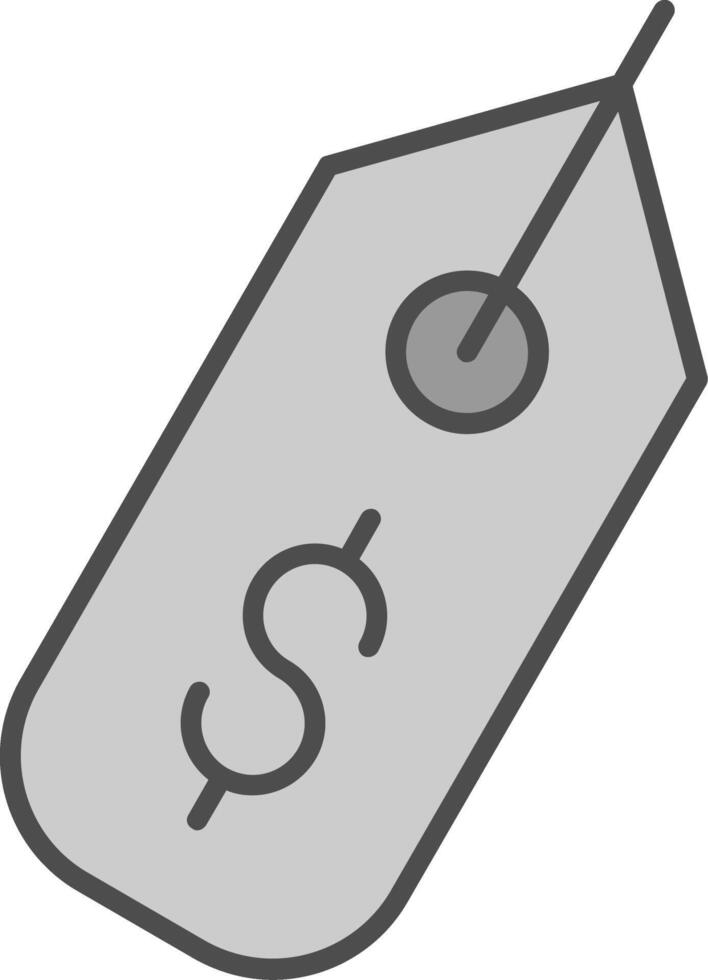 Dollar Sign Fillay Icon vector