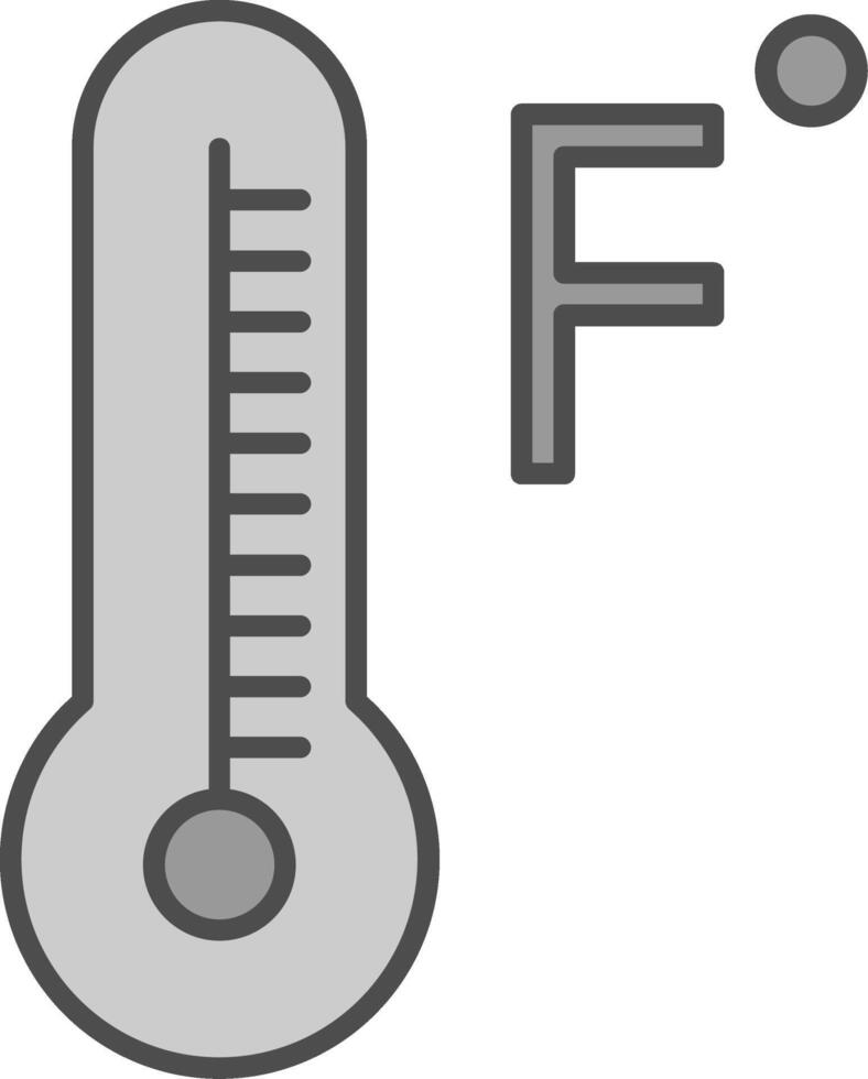 Fahrenheit grados relleno icono vector