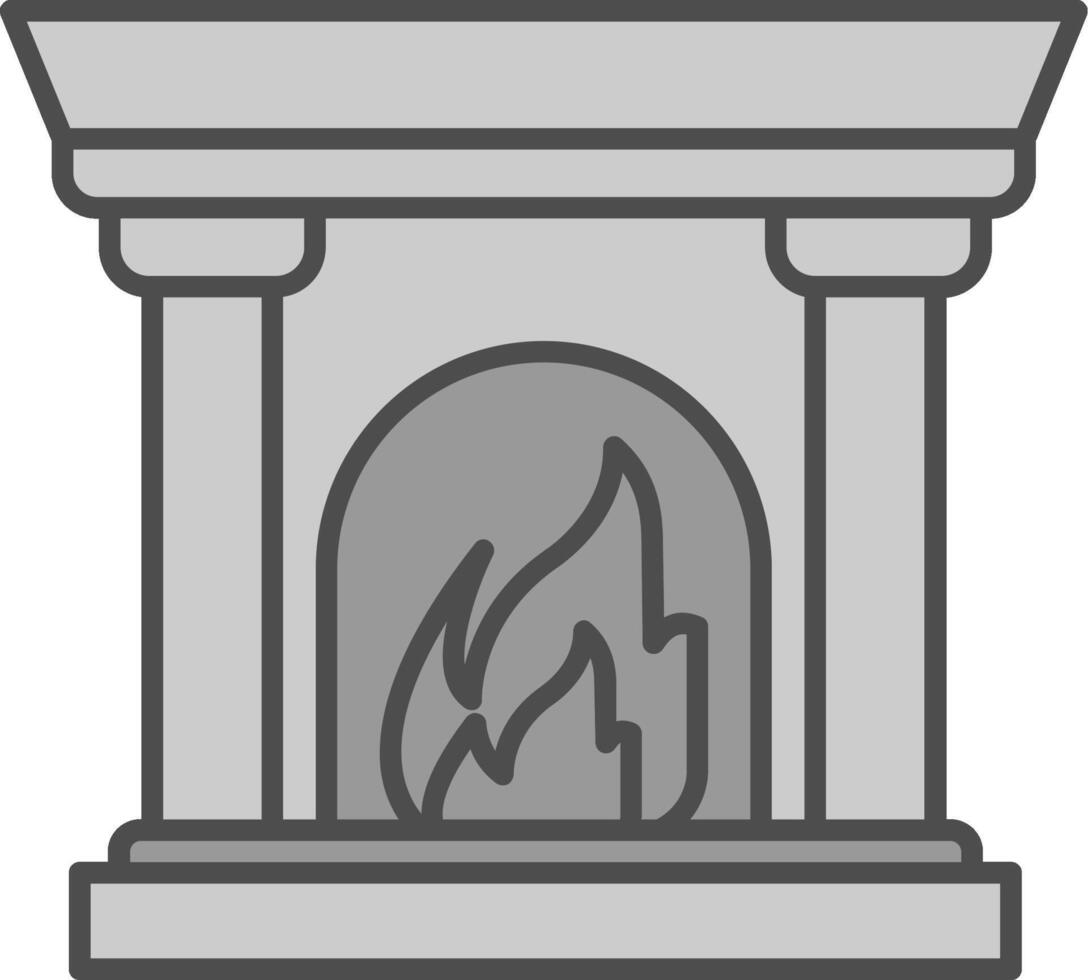 Fireplace Fillay Icon vector