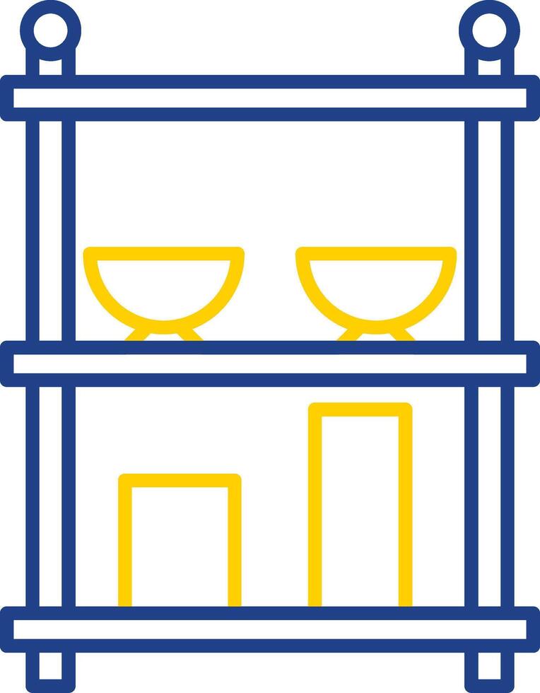 Shelves Line Two Color Icon vector