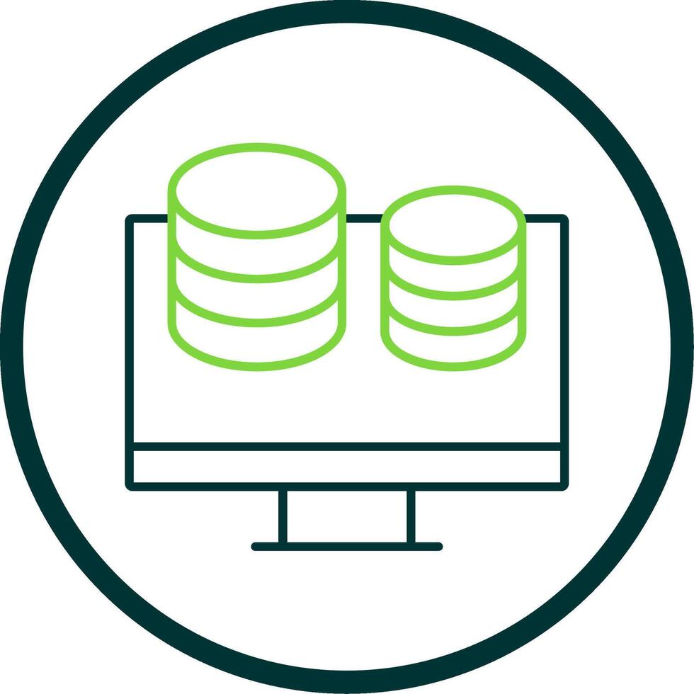 Finance Line Circle Icon vector