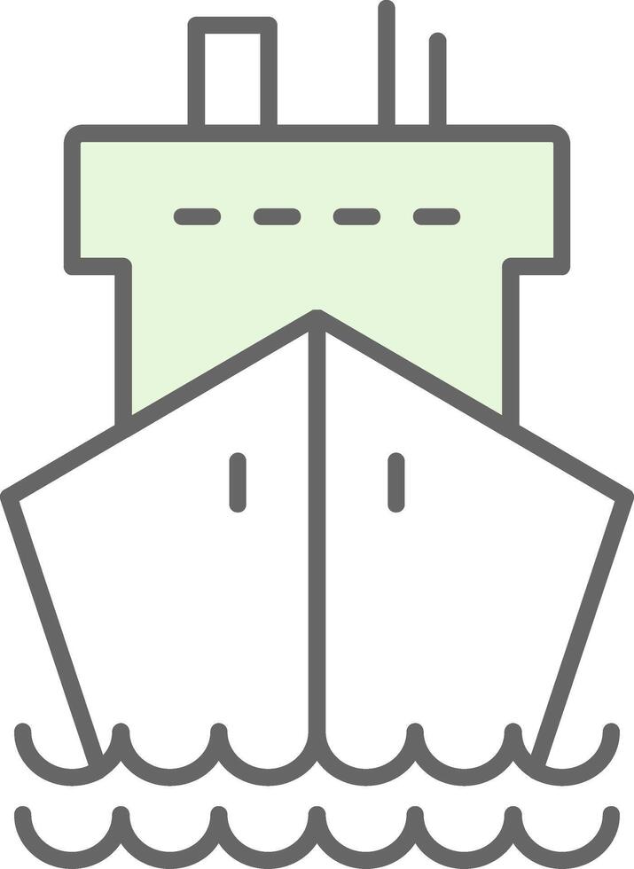 Cargo Ship Fillay Icon vector