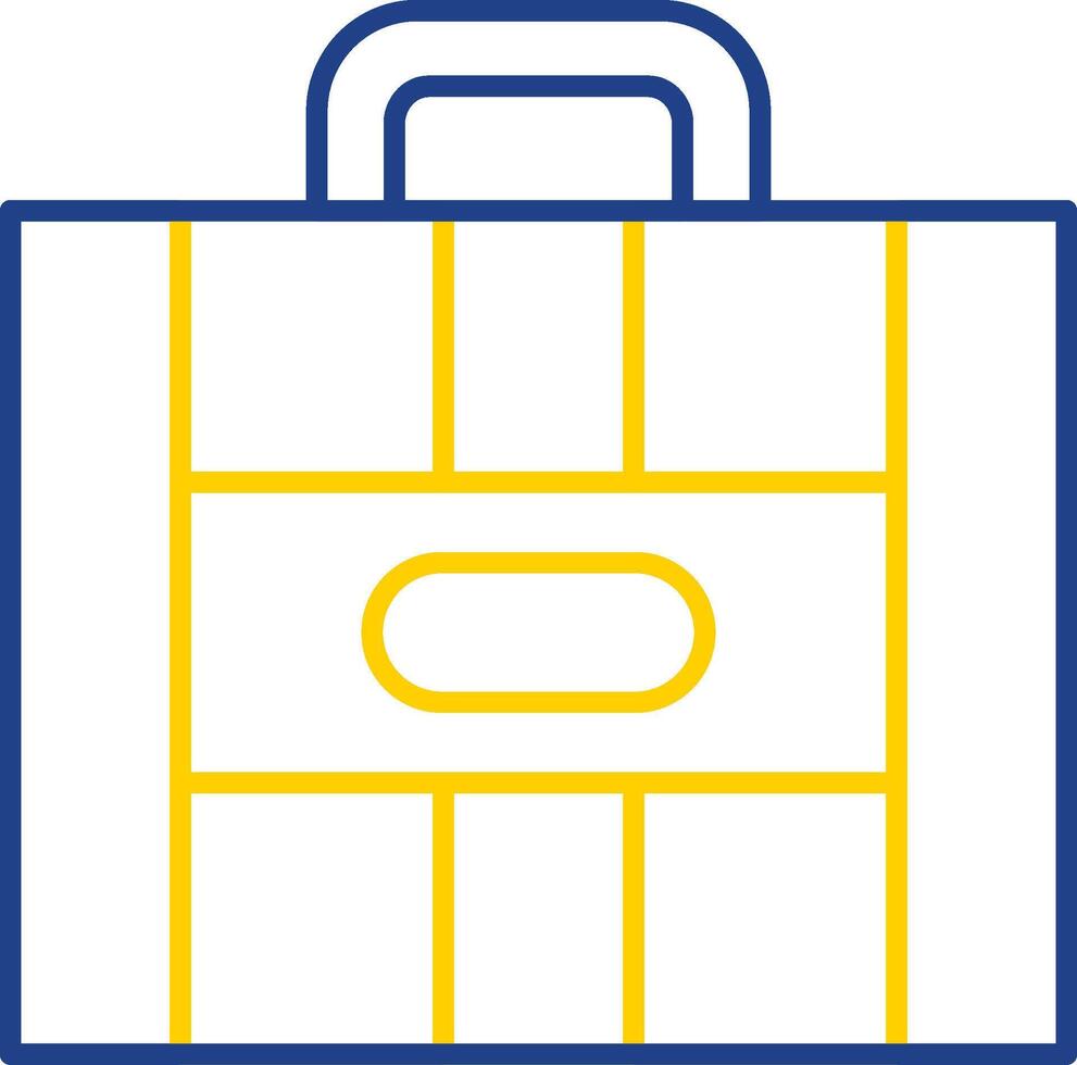 Suitcase Line Two Color Icon vector