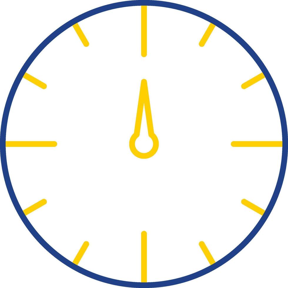 Clock Line Two Color Icon vector