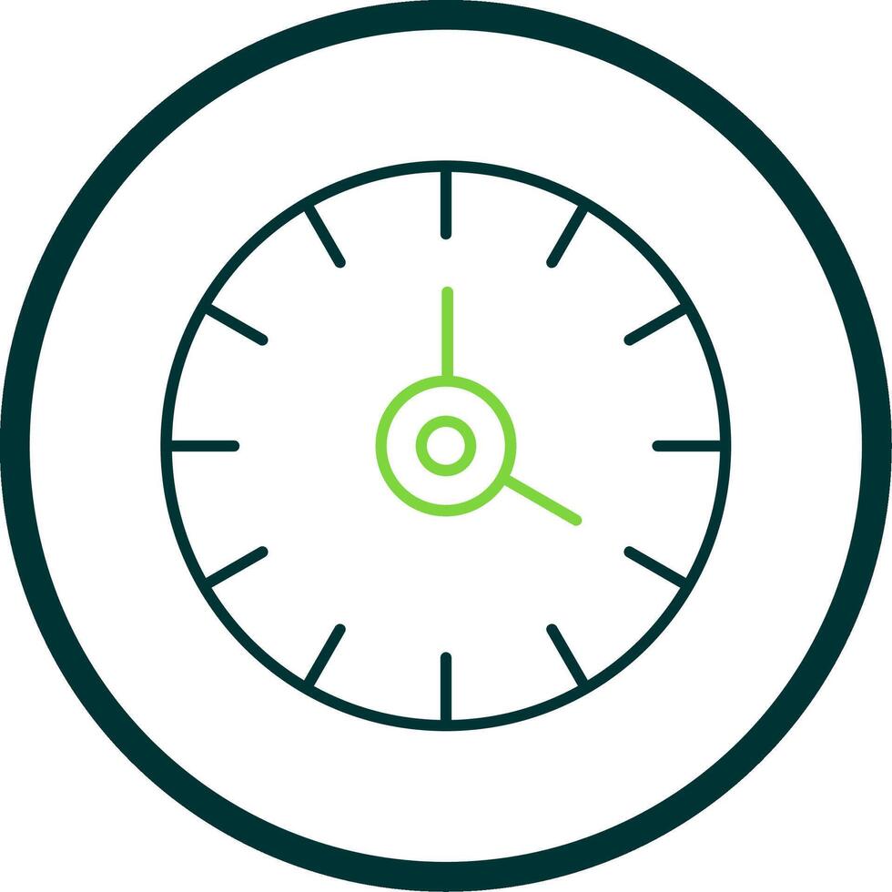 Clock Line Circle Icon vector