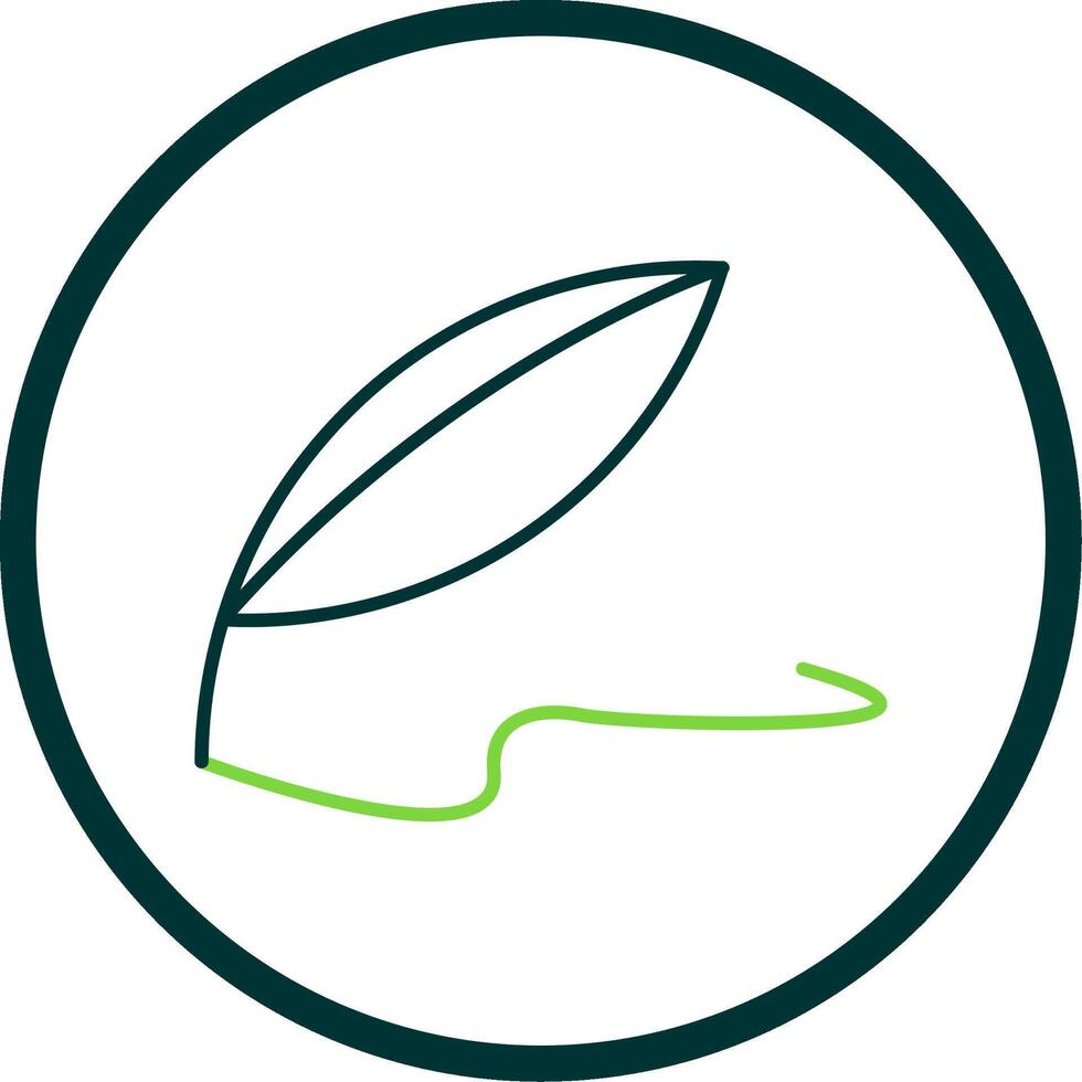 Quill Line Circle Icon vector