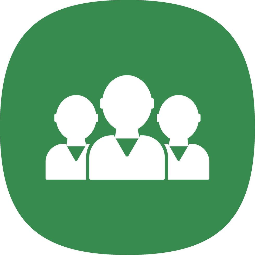 Team Glyph Curve Icon vector