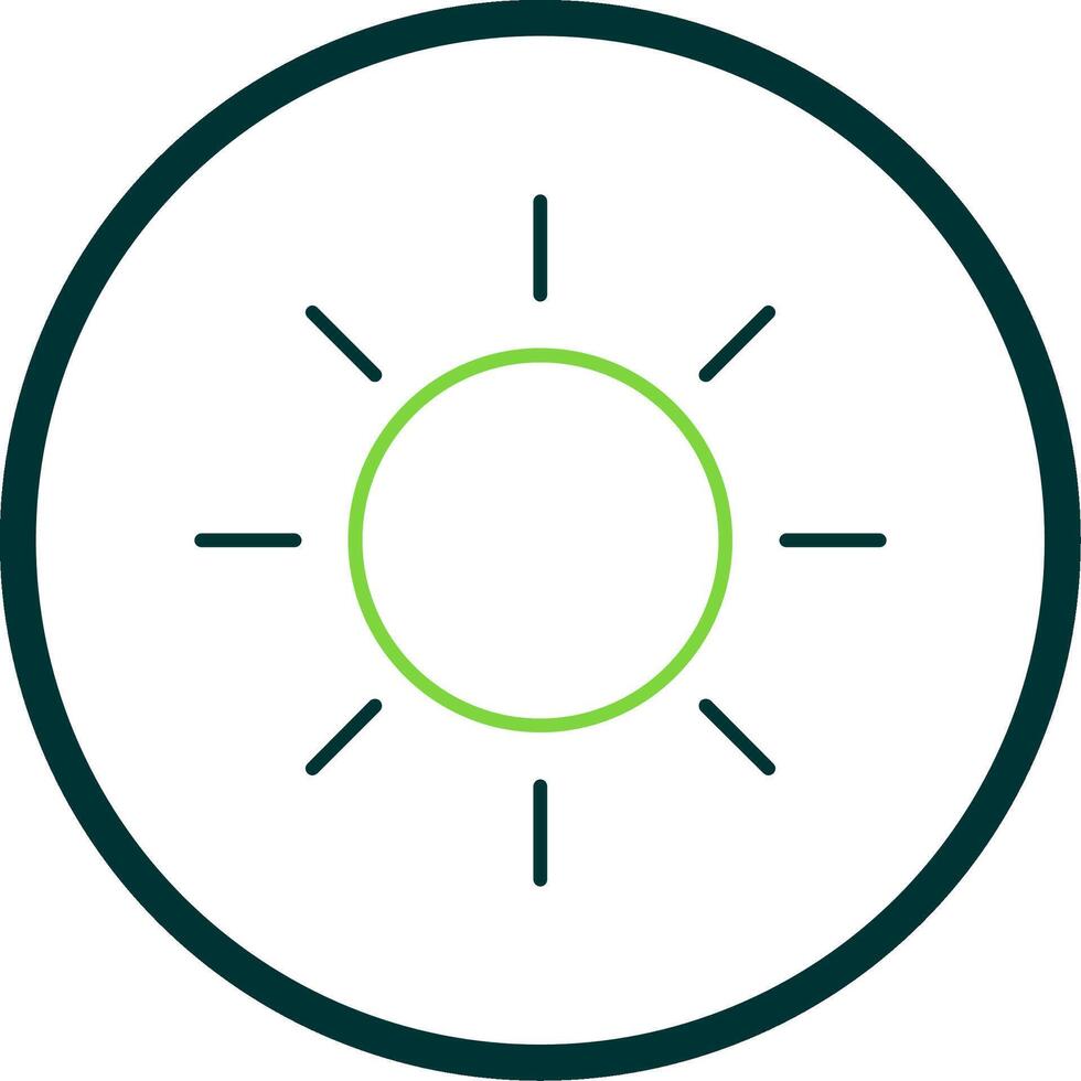 Sun Line Circle Icon vector